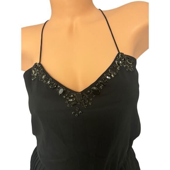 Victoria's Secret Black Embellished Slip Dress Dark Romantic XS - Picture 4 of 7